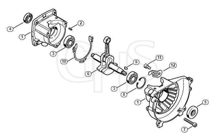 Genuine Stihl HT73 / A - Crankcase