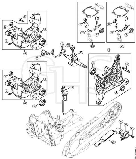 Genuine Stihl TS420 / A - Crankcase