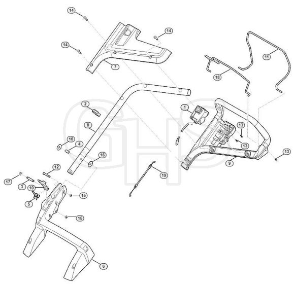 Genuine Stihl RMA448.0 TC / A - Handle