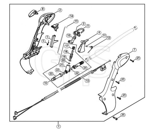 Genuine Stihl SR430 / M - Control handle