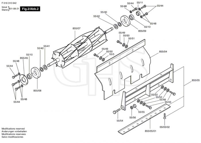 Atco Royale 30 IC - F016310642 - Cutter Assembly