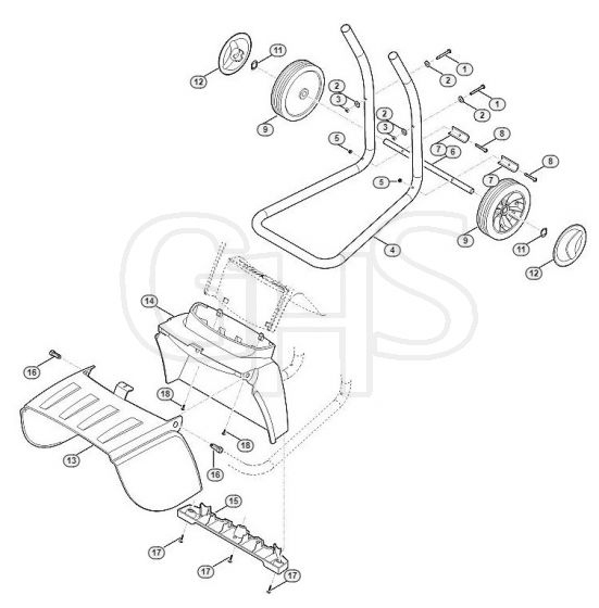 Genuine Stihl GHE150.0 / C - Wheel Carrier