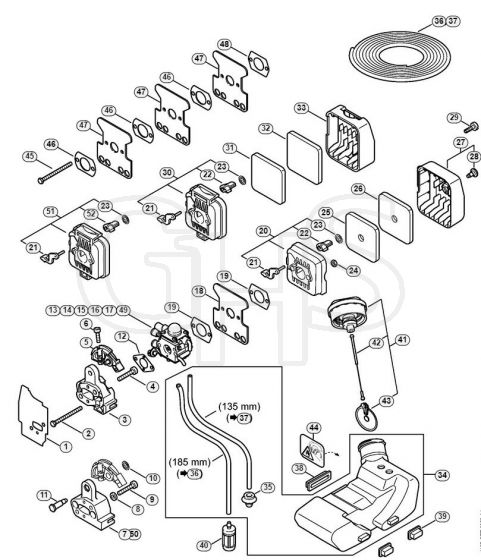 Genuine Stihl HT70 / D - Air filter, Fuel tank