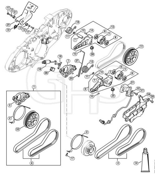 Genuine Stihl TS440 / M - Brake assy.