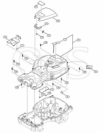 Genuine Stihl RMI422.2 P / B - Housing upper part