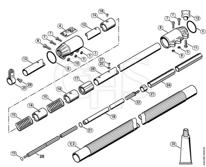 Genuine Stihl HT73 / K - Drive tube assembly