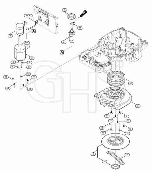 Genuine Stihl RMI422.1 P / D - Mowing deck, height adjustment