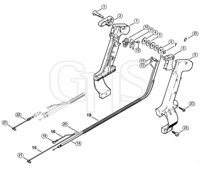 Genuine Stihl BR400 / J - Control handle