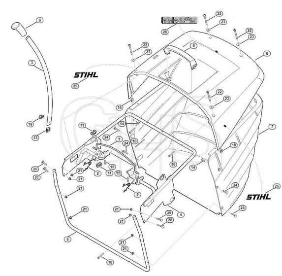 Genuine Stihl RT5112.0 Z / O - Grass catcher bag