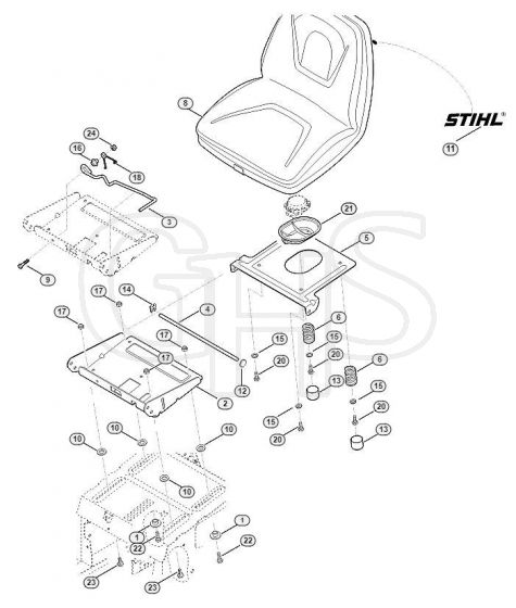 Genuine Stihl RT5097.0 / F - Seat