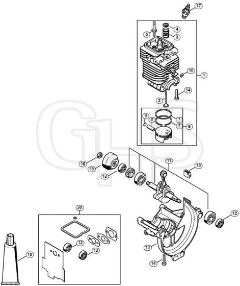 Genuine Stihl HT130 / A - Cylinder, Engine pan