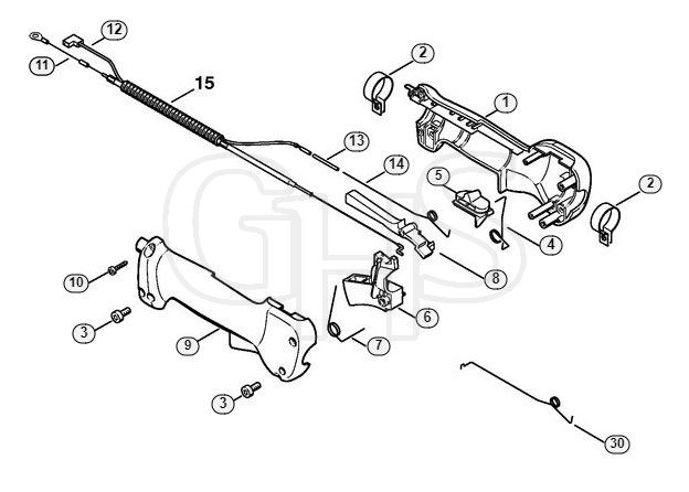 Genuine Stihl HT70 / Q - Handle (24.2002)