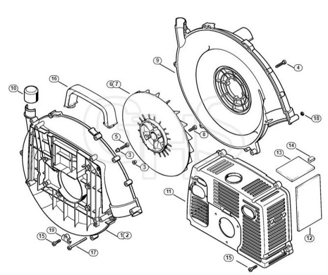 Genuine Stihl BR420 / F - Fan housing