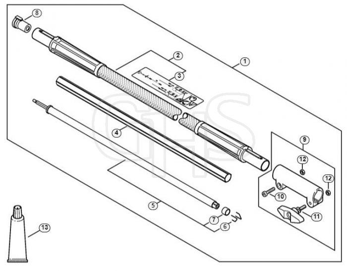 Genuine Stihl KM56 RC-E / Q - Carbon Drive tube extension 1 m HT-KM, HL-KM