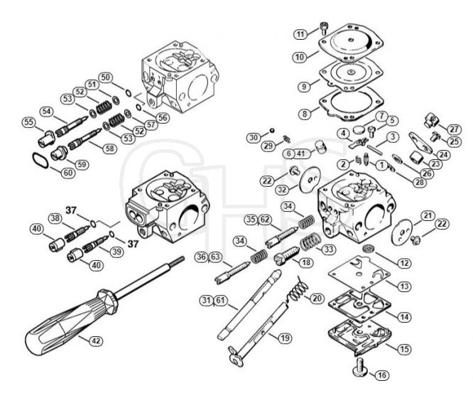 Genuine Stihl SR400 / D - Carburetor HD-4, HD-13