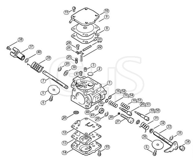 Genuine Stihl TS460 / J - Carburetor HS-276 (25.2003)