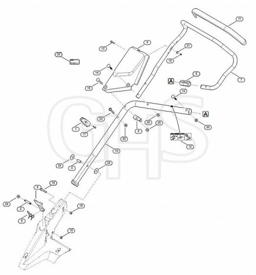 Genuine Stihl RM650.0 T / B - Handle lower part | GHS