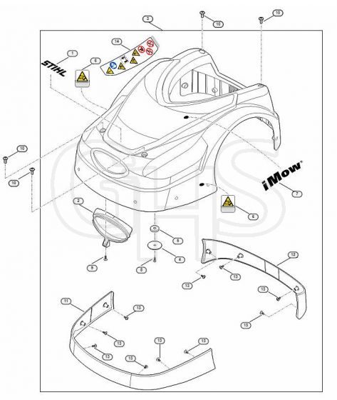 Genuine Stihl RMI422.0 / A - Machine cover