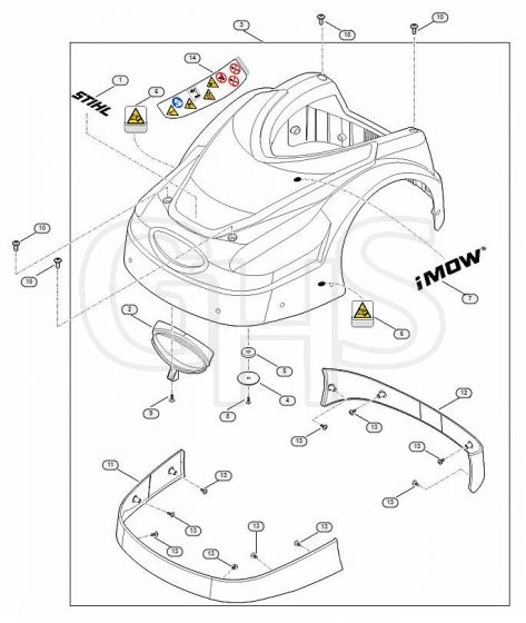 Genuine Stihl RMI422.2 / A - Machine cover