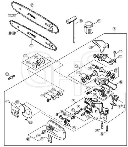 Genuine Stihl HT70 K / X - Gear head