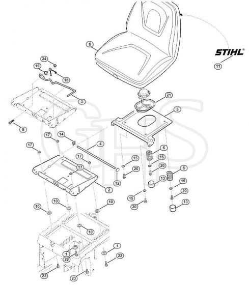 Genuine Stihl RT6112.0 ZL / F - Seat