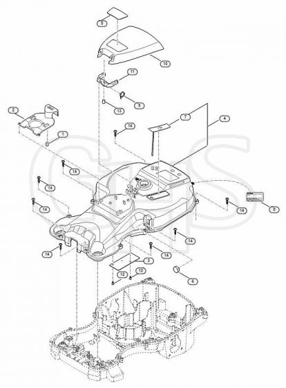 Genuine Stihl RMI422.2 / B - Housing upper part