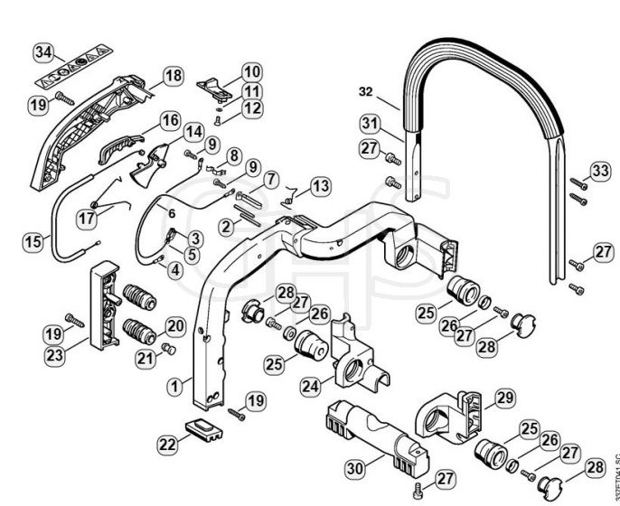 Genuine Stihl TS460 / H - Handle