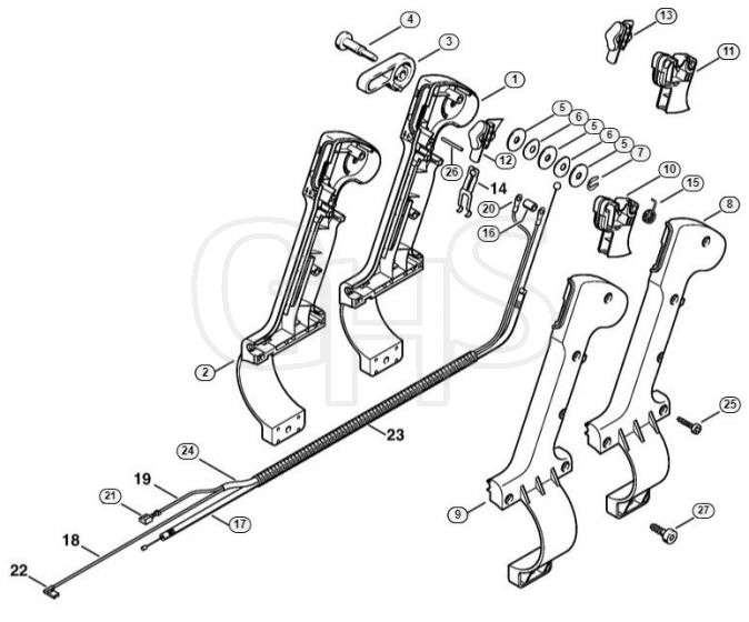 Genuine Stihl BR420 C / J - Control handle