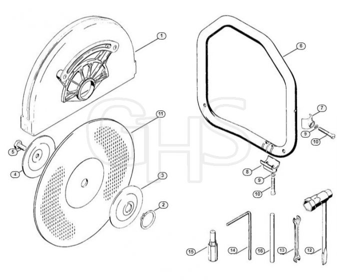 Genuine Stihl TS08 S / G - Guard, Tools, Cutting wheels
