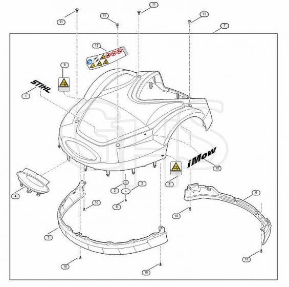 Genuine Stihl RMI632.0 C / A - Machine cover