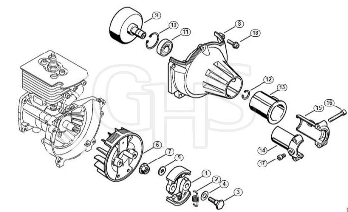 Genuine Stihl HT73 / E - Clutch