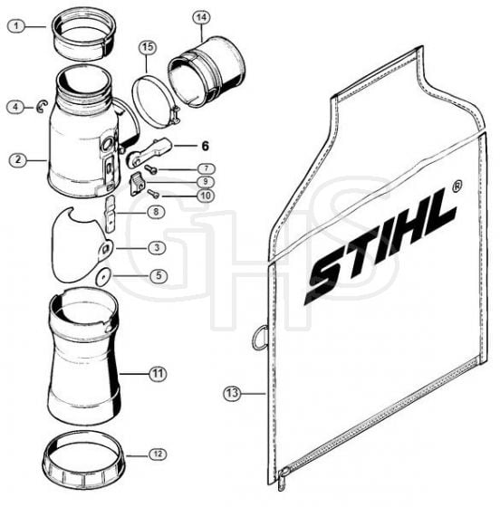 Genuine Stihl BR380 / M - Vacuum attachment