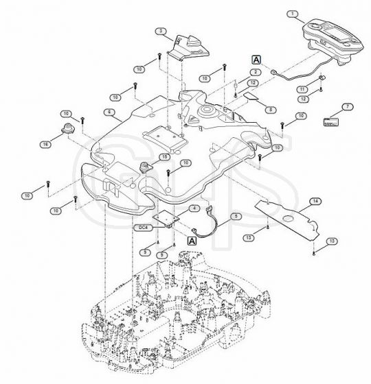 Genuine Stihl RMI632.0 C / B - Housing upper part