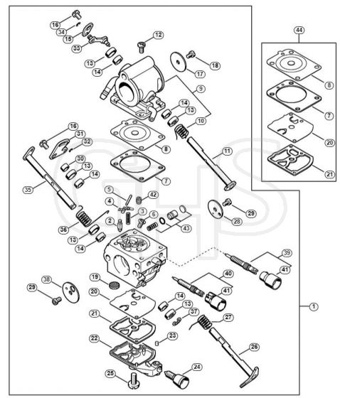 Genuine Stihl TS420 / H - Carburetor 4238/03