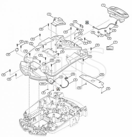 Genuine Stihl RMI632.1 PC / B - Housing upper part