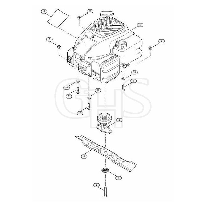 Genuine Stihl RM248.1 T D Engine blade GHS