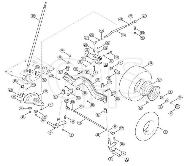 Genuine Stihl RT5112.0 Z / E - Steering, front wheel