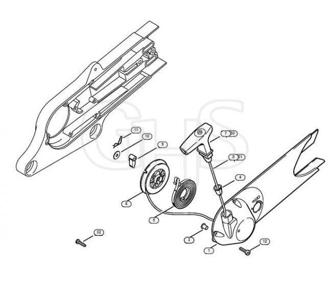 Genuine Stihl TS400 / C - Rewind starter