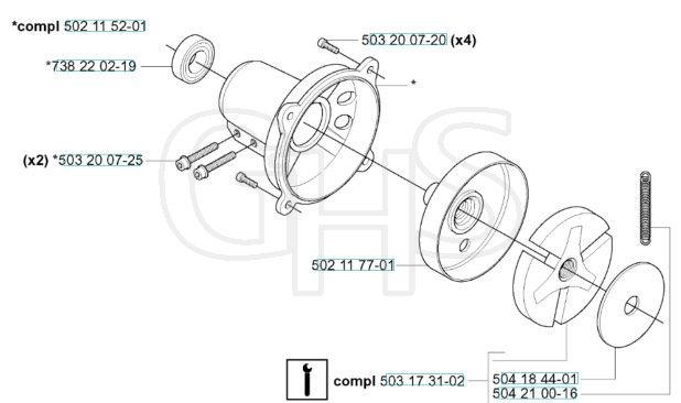 Husqvarna 240F - Clutch