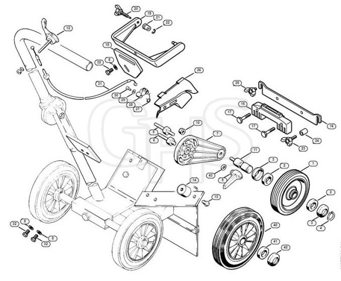 Genuine Stihl TS400 / R - Mounting kit - Cutquik cart