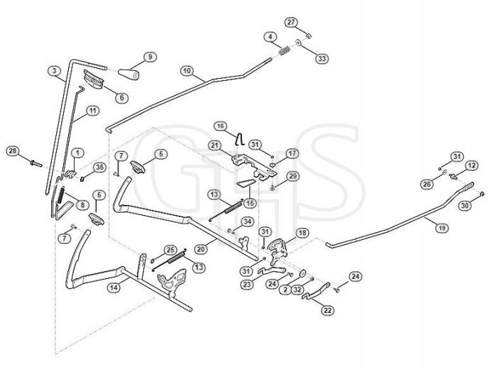 Genuine Stihl RT5097.0 Z / J - Brake, Parking brake, Control lever