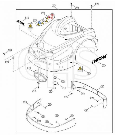 Genuine Stihl RMI422.1 / A - Machine cover