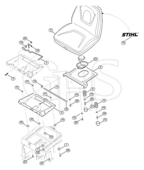 Genuine Stihl RT5097.0 C / F - Seat