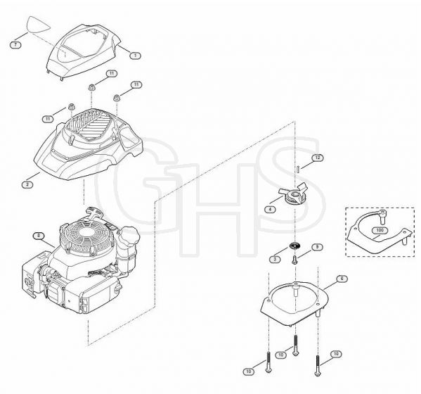 Genuine Stihl RL540.0 / D - Engine