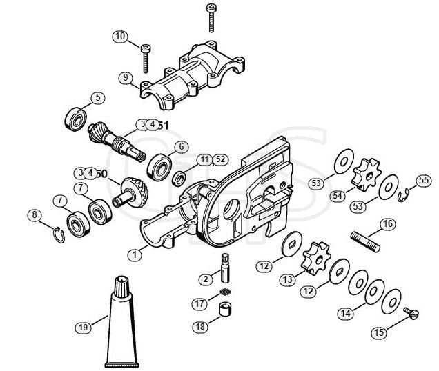 Genuine Stihl HT75 / AD - Gear head HT 75 (38.2002), (22.2011)