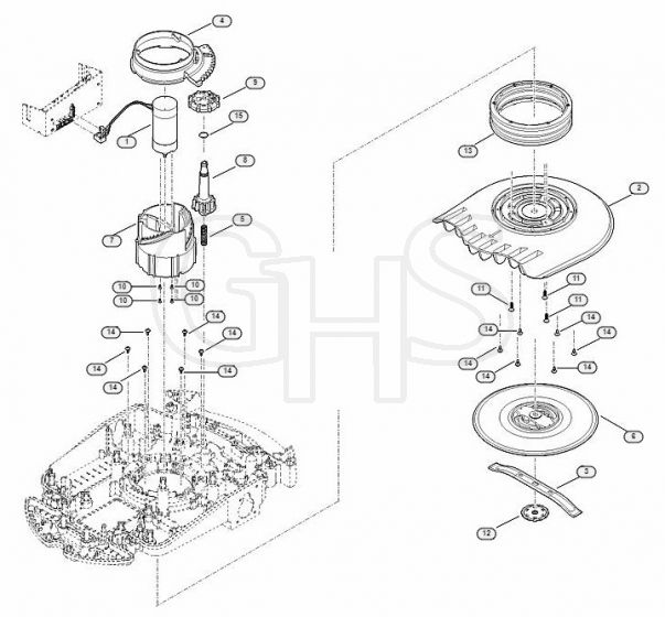 Genuine Stihl RMI632.1 / D - Mowing deck, height adjustment