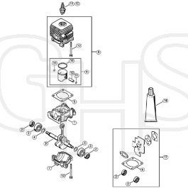 Genuine Stihl Bg50   A - Crankcase, Cylinder 