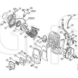 Genuine Stihl BG72 / B - Rewind starter, Ignition system | GHS