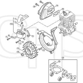 Genuine Stihl BR200 / C - Ignition system, Muffler | GHS