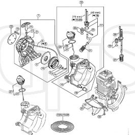 Genuine Stihl FS100 R / C - Rewind Starter, Fuel Tank | GHS